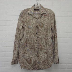 Etro Funky Contemporary Floral Paisley Made in Italy 100% Cotton Dress Shirt
